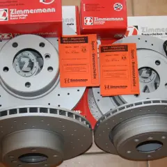 Zimmermann Sport-Bremsscheiben für den BMW E46, inklusive ABE-Betriebserlaubnis.