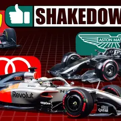 F1-Boliden von Ferrari, Aston Martin und Audi im Shakedown.