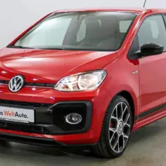 Roter VW Up GTI im sportlichen Design. Hier sind die vw up gti technische daten.