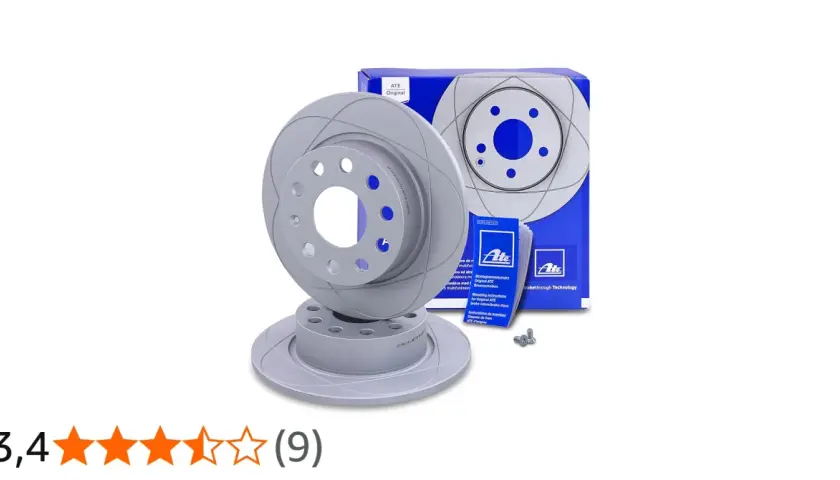 Zwei ATE Bremsscheiben, neu und originalverpackt, bereit für den Einbau. Perfekt für jeden Zimmermann, der Wert auf Qualität legt.