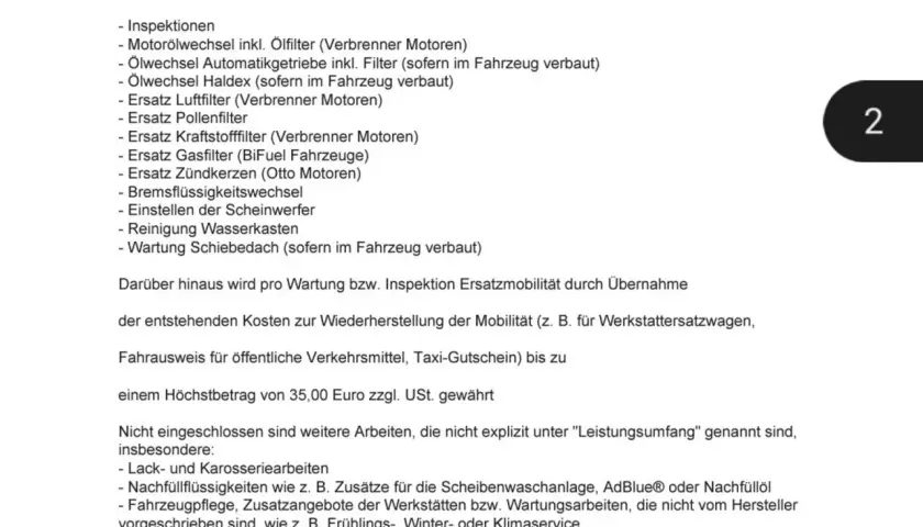 Liste der Leistungen für Wartung & Inspektion bei VW. Ein Wartungsvertrag VW sinnvoll? Hier Details zu Ölwechsel, Filtern, Bremsen & mehr.