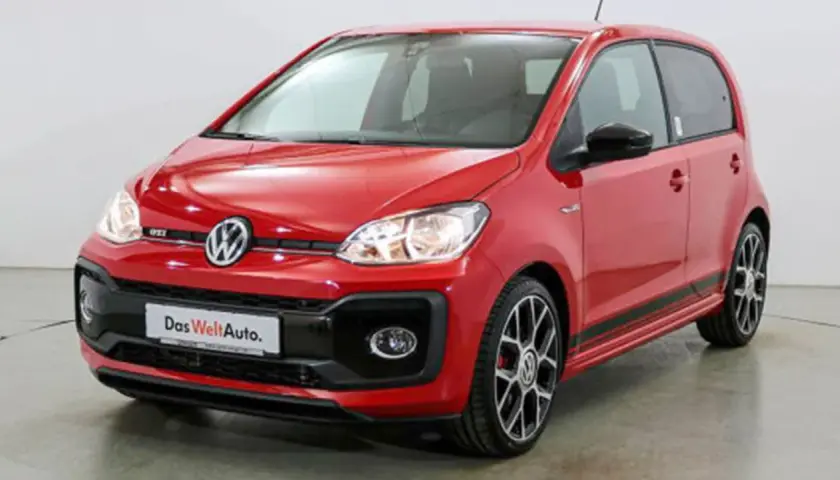 Roter VW Up GTI im sportlichen Design. Hier sind die vw up gti technische daten.